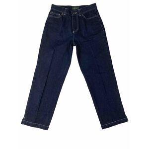 Lauren Jeans Co. Premium Womens Jeans Mid Rise Blue Dark Wash‎ Denim Size 2P